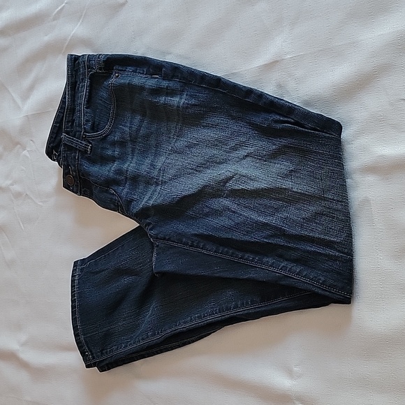 LOFT by Anne Klein mid rise dark wash curvy straight jeans womens size 4 - Picture 1 of 8